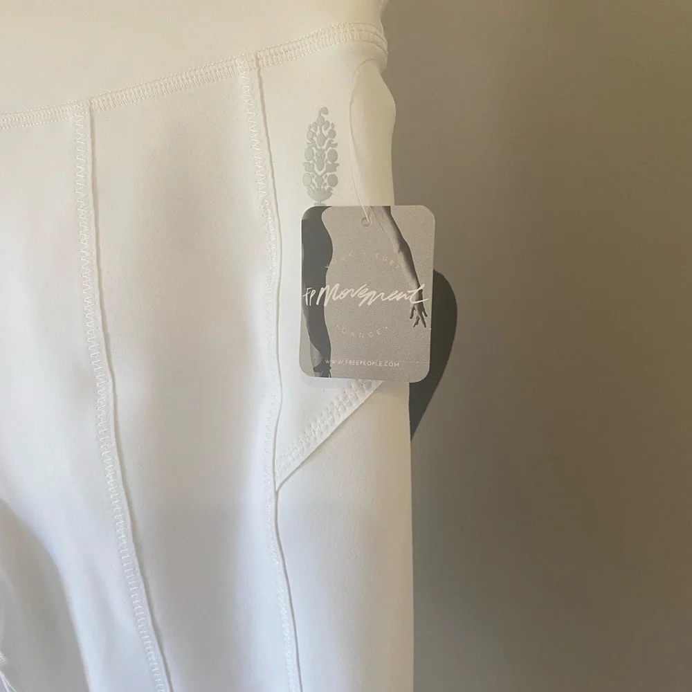 NWT FP Movement by Free People White Leggings size S - Picture 3 of 5